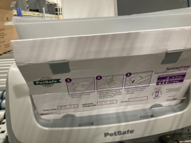 Photo 2 of PetSafe ScoopFree Self Cleaning Cat Litter Box Systems - No More Scooping - 2nd Generation or Smart WiFi Connected, iOS/Android App with Health Counter - Automatic Cat Litter Box, Crystal Cat Litter
