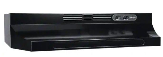 Photo 1 of RL6200 Series 30 in. Ductless Under Cabinet Range Hood with Light in Black
