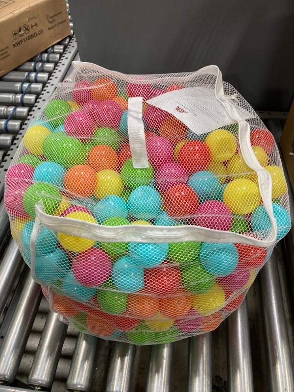 Photo 2 of BalanceFrom 2.3-Inch Phthalate Free BPA Free Non-Toxic Crush Proof Play Balls Pit Balls- 6 Bright Colors in Reusable and Durable Storage Mesh Bag with Zipper
