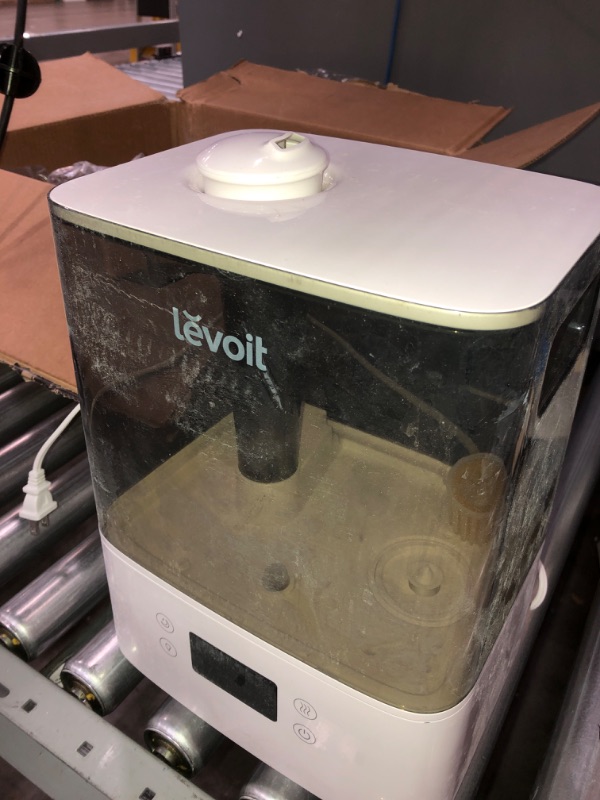 Photo 3 of **dirty but tested and functions** LEVOIT Humidifiers for Bedroom Large Room Home, 6L Top Fill Cool Mist for Plants and Baby, Lasts Up to 60 Hours, 505 sq ft Coverage, Super Quiet Operation, Easy to Use and Clean, Filterless, 6L, Grey
