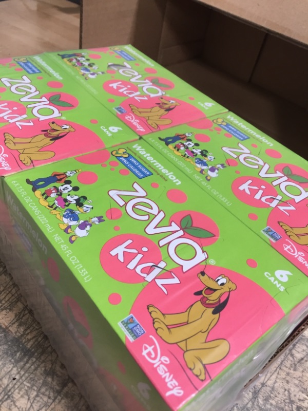 Photo 2 of **BEST IF USED BY 11/25-NOUN REFUNDABLE**Zevia Kidz Variety Pack, 7.5 Oz Cans (Pack Of 24) WATERMELON