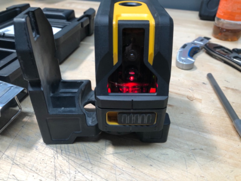 Photo 3 of DEWALT
165 ft. Red Self-Leveling Cross-Line and Plumb Spot Laser Level with (3) AAA Batteries & Case