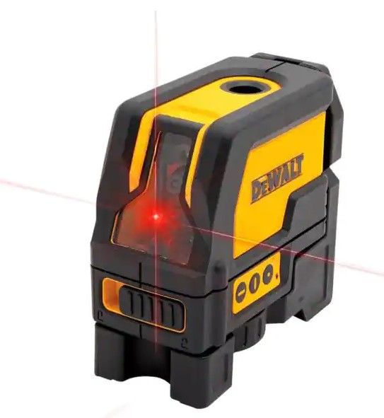 Photo 1 of DEWALT
165 ft. Red Self-Leveling Cross-Line and Plumb Spot Laser Level with (3) AAA Batteries & Case