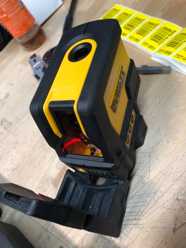 Photo 1 of DEWALT
165 ft. Red Self-Leveling Cross-Line and Plumb Spot Laser Level with (3) AAA Batteries & Case