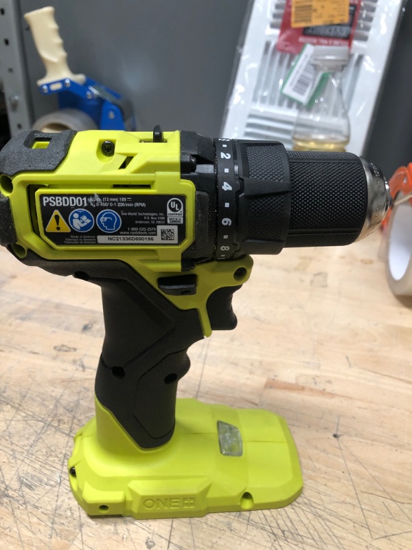 Photo 2 of RYOBI
ONE+ HP 18V Brushless Cordless Compact 1/2 in. Drill/Driver (Tool Only)