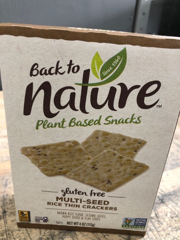 Photo 2 of **BEST IF USED BY 5/22-NOUN REFUNDABLE**Back to Nature™ Plant Based Snacks Gluten Free Multi-Seed Rice Thin Crackers 4 oz. 3 PACK
