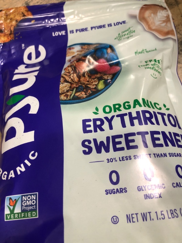 Photo 2 of **BEST IF USED BY 6/22-NOUN REFUNDABLE**Pyure Organic Stevia Blend Granulated All-Purpose - White Sugar Substitute, Zero Carb, Zero Sugar, Zero Calorie, Plant-Based Stevia and Erythritol Sweetener for Keto Friendly Food, 1.5 lb (24 oz)
