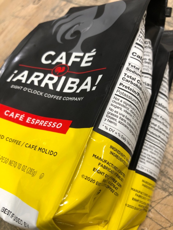 Photo 2 of **BEST IF USED BY 5/24/22-NOUN REFUNDABLE**Cafe Arriba Eight O'Clock Ground Coffee, Cafe Espresso Medium Roast, Brown, 10 Oz 2 PACK
