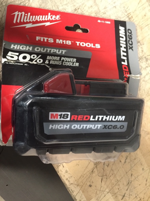 Photo 2 of Milwaukee
M18 18-Volt Lithium-Ion High Output Battery Pack 6.0Ah