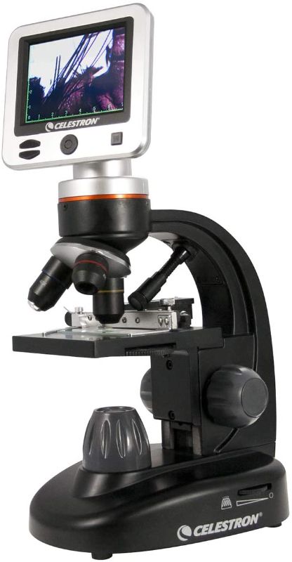 Photo 1 of **screen does not light up** Celestron – LCD Digital Microscope II – Biological Microscope with a Built-In 5MP Digital Camera – Adjustable Mechanical Stage –Carrying Case and 1GB Micro SD Card
