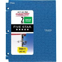 Photo 1 of Five Star Poly Portfolio Snap In 2 Pocket 8 pack Blue and Purple 

