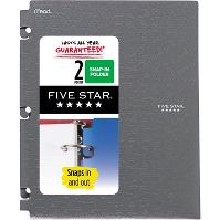Photo 1 of Five Star Poly Portfolio Snap In 2 Pocket Grey and Pink 6 Pack 

