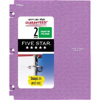 Photo 1 of Five Star Poly Portfolio Snap In 2 Pocket Black Purple 8 Pack 

