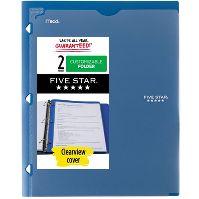 Photo 1 of Five Star Poly Customizable Portfolio 6 pack Blue 
