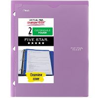 Photo 1 of Five Star Poly Customizable Portfolio 6 pack Purple 
