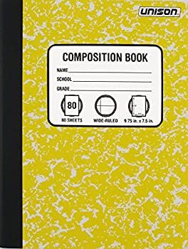 Photo 1 of Color Marbled Composition Notebook 80 Sheets Pack of 4 College or Wide Ruled (Yellow College Ruled) 6 pack 
