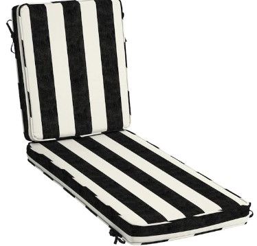 Photo 1 of 
ARDEN SELECTIONS
ProFoam 21 in. x 72 in. Outdoor Chaise Lounge Cushion in Onyx Black Cabana