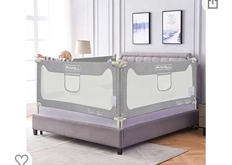 Photo 1 of 
Bed Rails for Toddlers,Toddler Bed Rail?Baby Bed Rail Guard?Kids' Bed Rails & Rail Guards,Bed Guard Rail for Queen King Twin Bed Kid Crib , Full Size Bed Extra Length 54"-78.7" ,(Grey,1 Piece, 74.8")