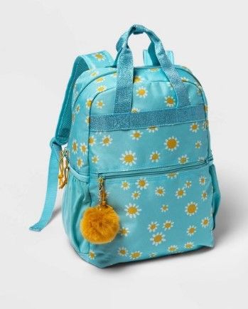 Photo 1 of Cat & Jack Novelty Fashion Kids' 15.5" Backpack Daisy, Teal and Yellow 