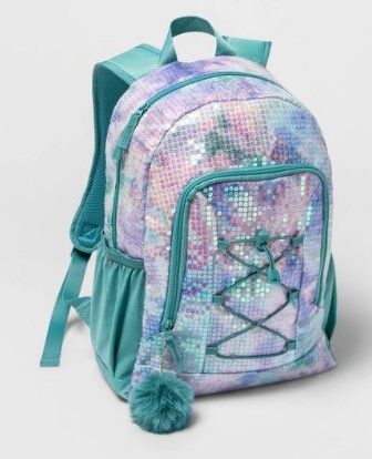 Photo 1 of Cat & Jack Novelty Fashion Kids' 16.5" Backpack, Sequin Overlay Purple