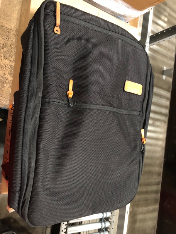 Photo 2 of 35L Travel Backpack for Air Travel Black with Brown Leather 