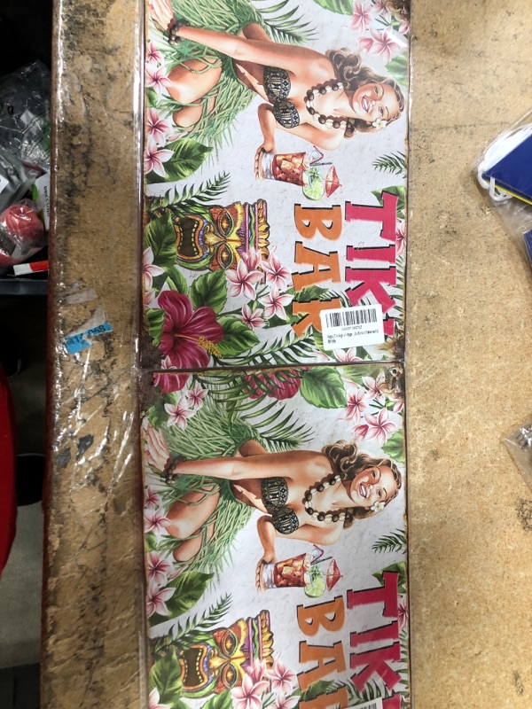 Photo 1 of * BUNDLE OF 2*  TIKI BAR  RTRO TIN  VINTAGE SIGN