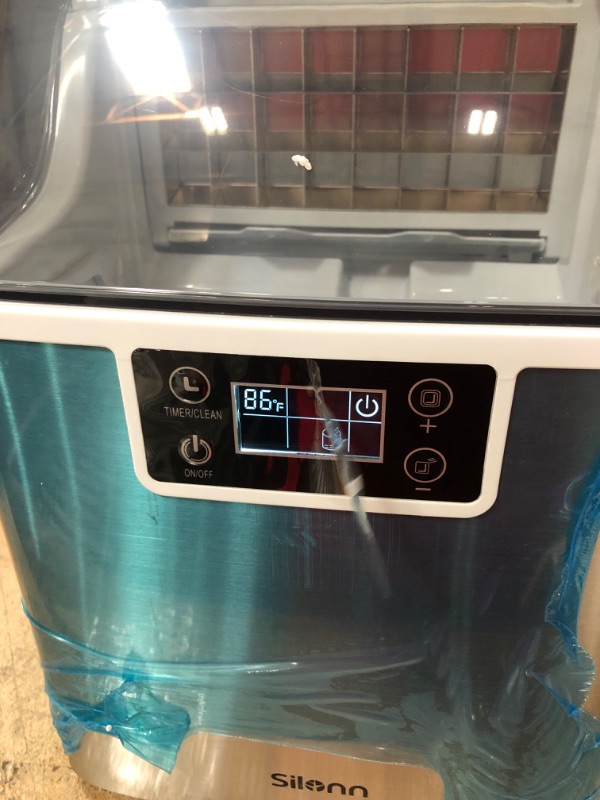 Photo 3 of * TESTED* Silonn Countertop Ice Cube Ice Makers, 45lbs per Day, Auto Self-Cleaning, 24 Pcs Ice Cubes in 13 Min, 2 Ways to Add Water, Compact Ice Machine for Hom
