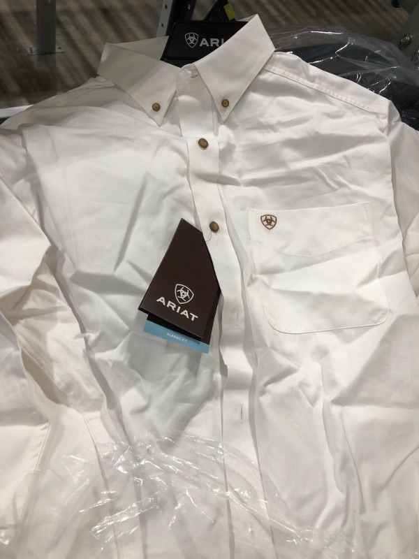 Photo 2 of Ariat Solid Twill Classic Fit Shirt - Men's Long Sleeve Western Button-Down Large