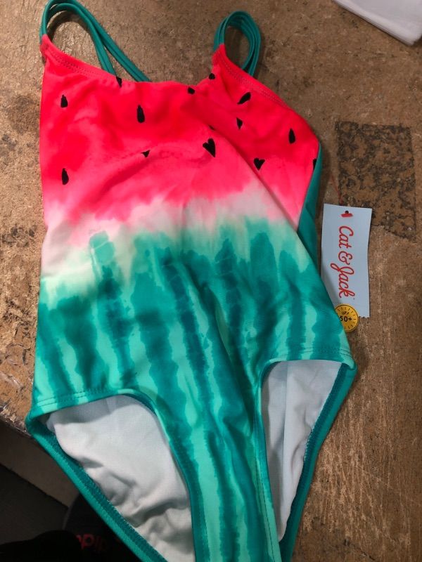 Photo 2 of Girls' Watermelon Ombre Tie-Dye One Piece Swimsuit - Cat & Jack XS