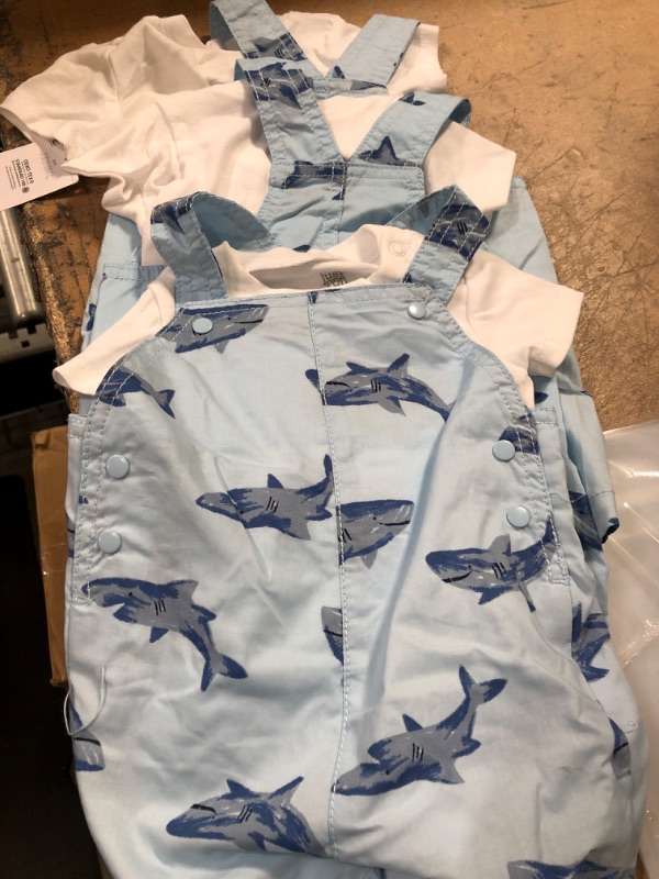 Photo 2 of Baby Boys' Shark Top & Bottom Set 6 months 3pack