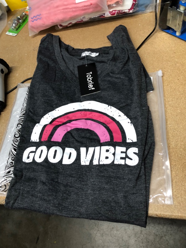 Photo 1 of Vaise Womens Loose Fit Graphic Tank Tops Casual Summer Tank Tops Trendy Tops Tunics - Med 