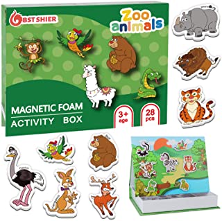 Photo 1 of BST SHIER Refrigerator Magnets for Toddlers Age 3 4 5-Easter Gifts for Toddlers - Fridge Magnets for Kids - Set of 28 Magnetic Animals Educational Toy for Preschool Learning – Safe Kids Magnets
