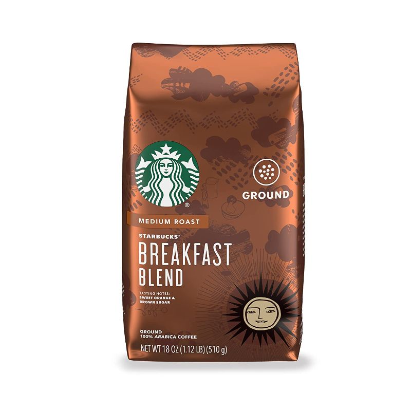 Photo 1 of BEST BY 3/17/2022
***NON-REFUNDABLE***
Starbucks Breakast Blend Medium Roast Ground Coffee, 18 Ounce (Pack of 3)