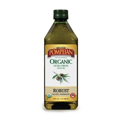 Photo 1 of ***NON-REFUNDABLE***
 NO PRITNED BEST BY DATE 
2 BOTTLES
Pompeian Organic Robust Extra Virgin Olive Oil - 32oz