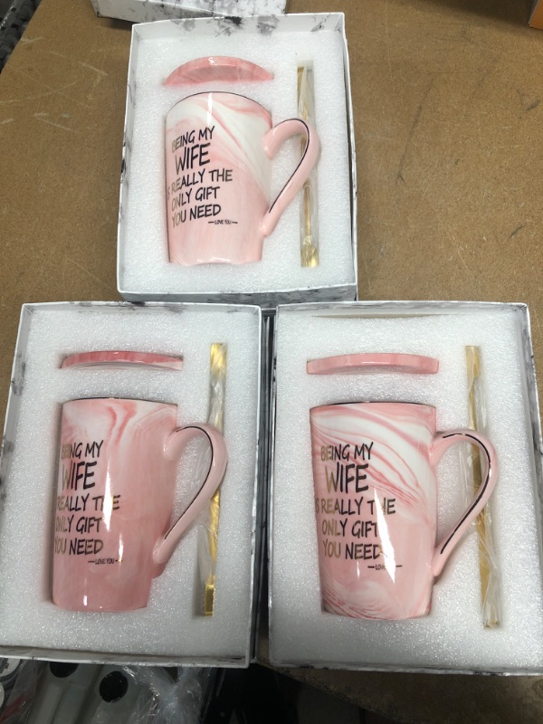 Photo 2 of (3)''Being My Wife Is The Only Gift You Need Mug Being My Wife'' pink mug.
