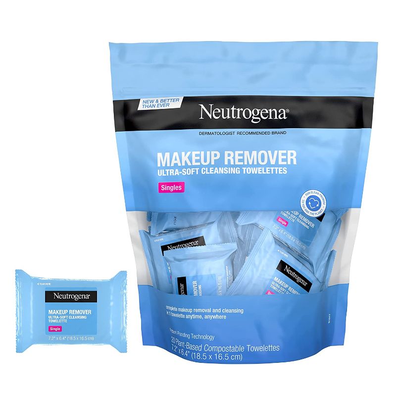 Photo 1 of 4 BAGS
Neutrogena Makeup Remover Facial Cleansing Towelette Singles 20 CT