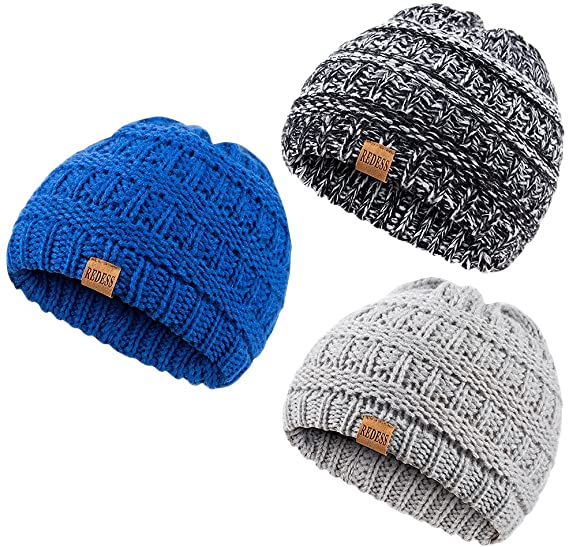 Photo 1 of REDESS Baby Kids Winter Warm Hats, Infant Toddler Children Beanie Knit Cap Girls Boys
