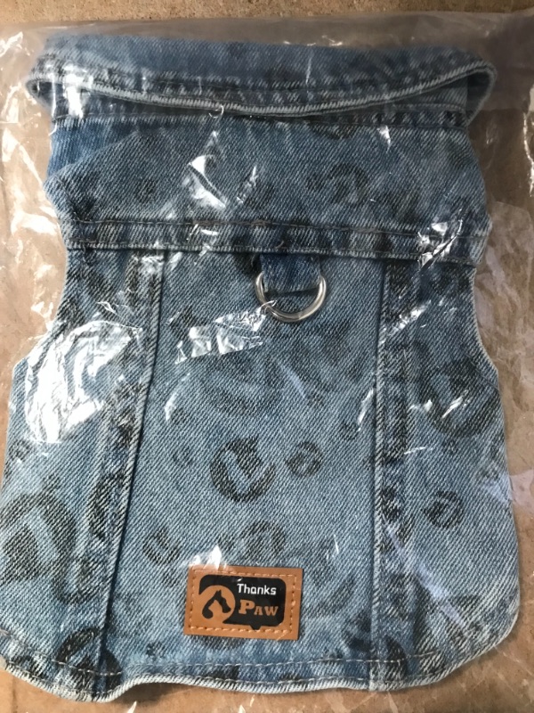 Photo 4 of PACK OF 5**
Thankspaw Dog Jean Jacket Dog Blue Outfits Denim Vest Coat T-Shirt Cute and Cool Apparel Machine Washable Puppy Clothes for Small Medium Dogs Pets and Cats