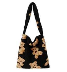 Photo 1 of 2 Plush Bear Bags For Women, Girls Tote Fluffy Plush Shoulder Bags Faux Fur Clutch Purses