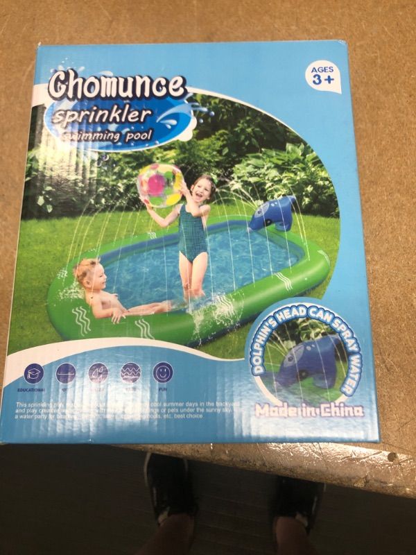 Photo 2 of Chomunce Splash Pad for Kids Inflatable Sprinkler Pool Outdoor Water Toys for Kid Ages 4-8