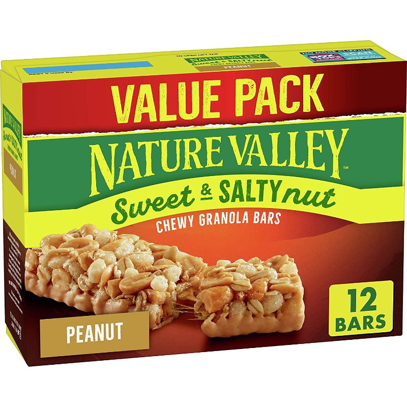 Photo 1 of **BEST BY 04-22-2022**Nature Valley Granola Bars, Sweet and Salty Nut, Peanut, 14.8 oz, 12 ct
3-PACK