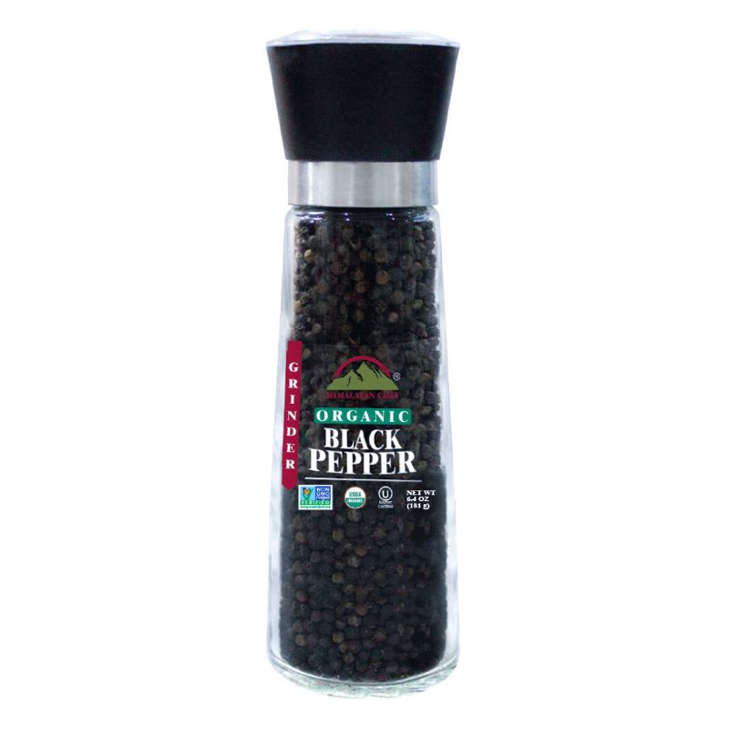 Photo 1 of **BEST BY 08-2024**Himalayan Chef Organic Black Pepper Refillable Glass Grinders, 6.40 ounces
2-PACK
