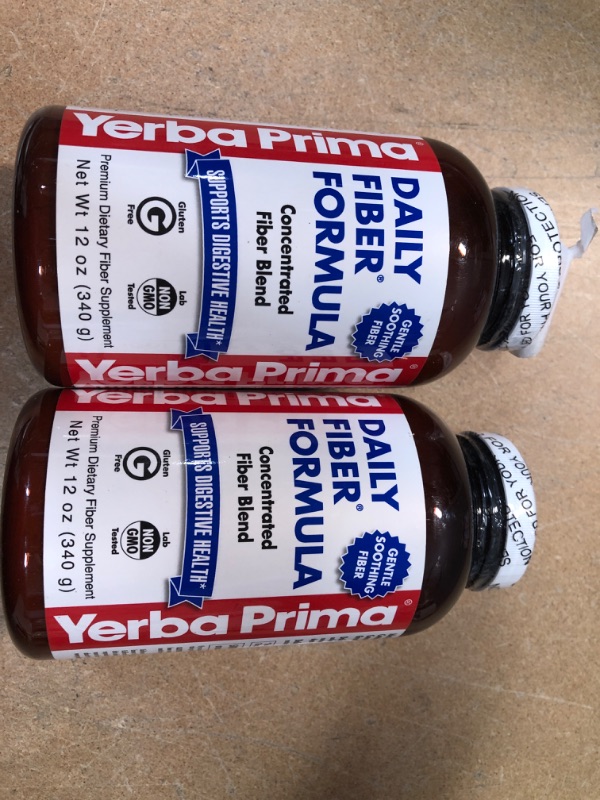 Photo 3 of **BEST BY 10-2024**YERBA PRIMA, DAILY FIBER FORMULA 12 OZ
2-PACK
