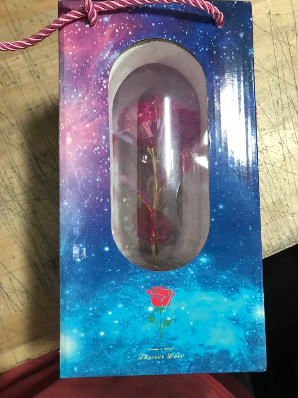 Photo 2 of  Forever Galaxy Lighted Rose Flower Gift for Women, Beauty Led Rose Lamp in Glass Dome,Colorful Artificial Flowers Gift for Mother's Day,Birthday,Wedding Anniversary,Valentine's Day etc