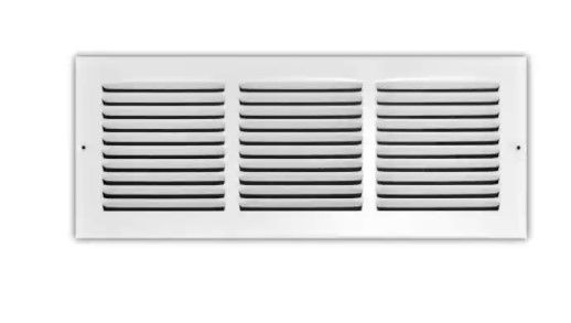 Photo 1 of 18 in. x 6 in. Steel Return Air Grille in White
