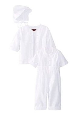 Photo 1 of Joey Couture Baby Boys' Embroidered Edge Satin Christening Outfit - 6 MONTHS
