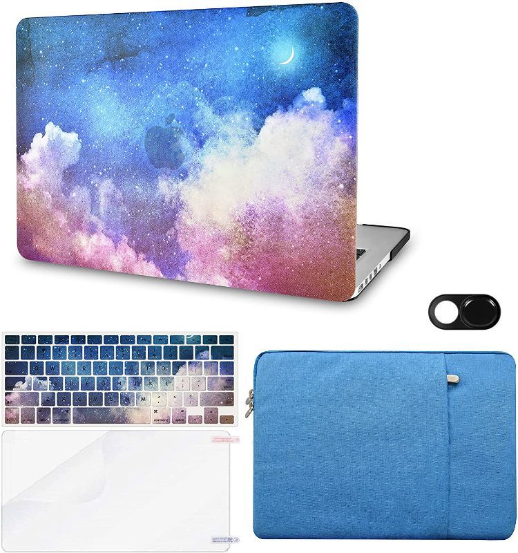 Photo 1 of KECC Compatible with MacBook Air 13 inch Case A1369/A1466 Plastic Hard Shell + Keyboard Cover + Sleeve + Screen Protector + Webcam Cover (Night Sky 2)