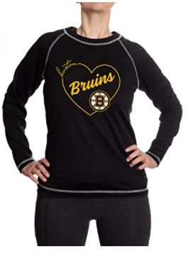 Photo 1 of Calhoun Junior Women's Officially Licensed NHL Heart Logo French Terry Long Sleeve Shirt -SMALL
