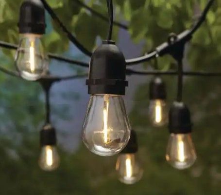 Photo 1 of Outdoor 20 ft. 10 Socket LED Solar Edison Bulb String Light
