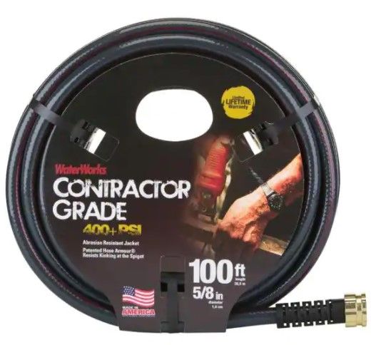 Photo 1 of 5/8 in. Dia x 100 ft. Contractor Water Hose (similar)
